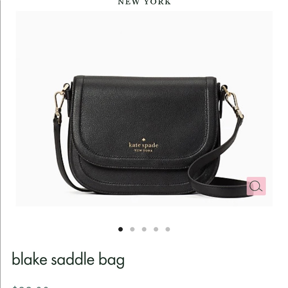 KATE SPADE Black saddle bag😍❤️